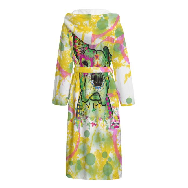 Preview: Bunter Bademantel Tyson aus Flanell – flauschig & farbenfroh, Größen S–2XL